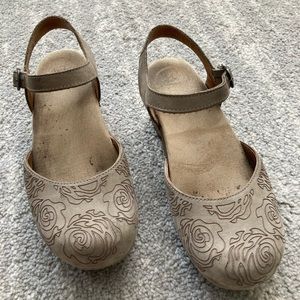 ***SOLD****Dansko Sam floral nubuck leather